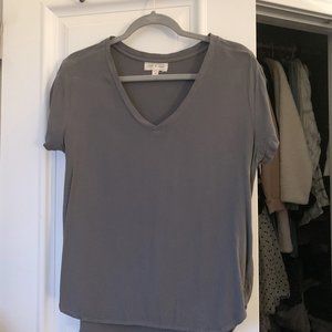 CLOTH & STONE V-NECK STONE GREY TEE | SIZE SM